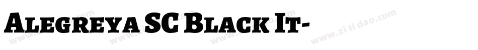 Alegreya SC Black It字体转换